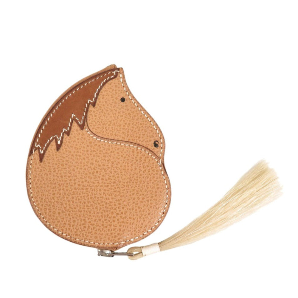 新品同様 エルメス アニマルモチーフ コインケース 馬 バレニア/クリノラン/ポークリセ ナチュラル □L刻印(2008年製) 茶 0263【中古】HERMES