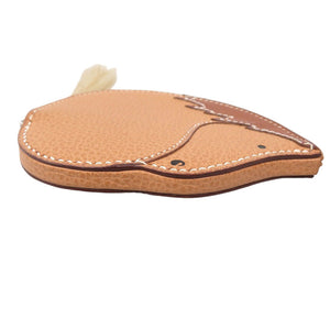 新品同様 エルメス アニマルモチーフ コインケース 馬 バレニア/クリノラン/ポークリセ ナチュラル □L刻印(2008年製) 茶 0263【中古】HERMES