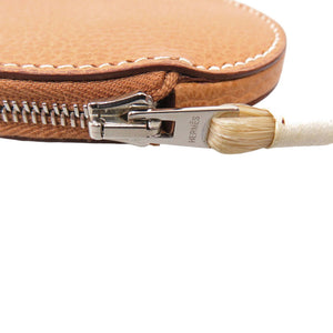 新品同様 エルメス アニマルモチーフ コインケース 馬 バレニア/クリノラン/ポークリセ ナチュラル □L刻印(2008年製) 茶 0263【中古】HERMES