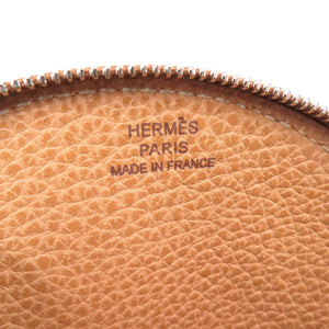 新品同様 エルメス アニマルモチーフ コインケース 馬 バレニア/クリノラン/ポークリセ ナチュラル □L刻印(2008年製) 茶 0263【中古】HERMES