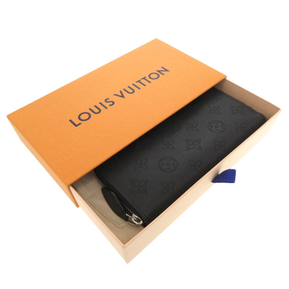 新品同様 ルイ ヴィトン ジッピーウォレット モノグラム マヒナ ブラック ノワール M61867 ラウンドファスナー 長財布 黒 LV 0272 【中古】 LOUIS VUITTON