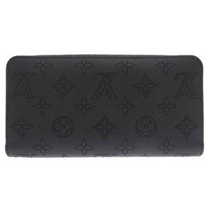 新品同様 ルイ ヴィトン ジッピーウォレット モノグラム マヒナ ブラック ノワール M61867 ラウンドファスナー 長財布 黒 LV 0272 【中古】 LOUIS VUITTON