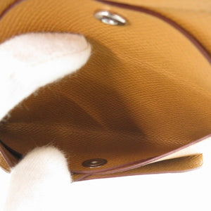 未使用 エルメス カルヴィデュオ B刻印(2023年製) ヴォーエプソン セサミ コインケース 財布 茶 0301【中古】HERMES