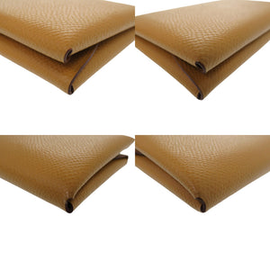 未使用 エルメス カルヴィデュオ B刻印(2023年製) ヴォーエプソン セサミ コインケース 財布 茶 0301【中古】HERMES