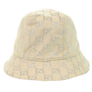 美品 グッチ GGラメ バケットハット 631951 ウール/ナイロン ベージュ 帽子 0316【中古】GUCCI