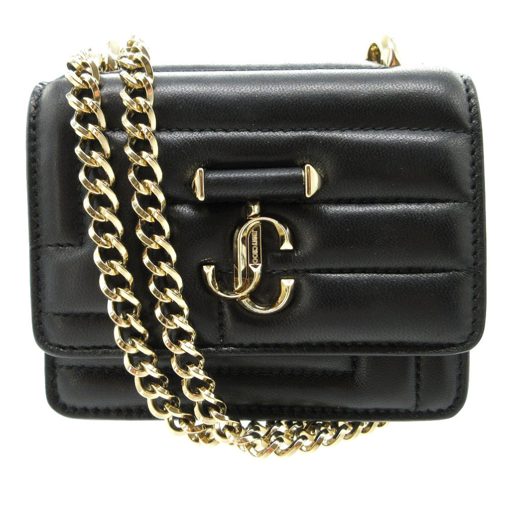 新品同様 ジミーチュウ ボヘミア ショルダーバッグ レザー ブラック 黒 0319【中古】JIMMY CHOO