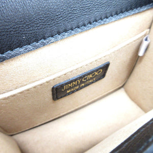 新品同様 ジミーチュウ ボヘミア ショルダーバッグ レザー ブラック 黒 0319【中古】JIMMY CHOO