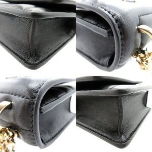 新品同様 ジミーチュウ ボヘミア ショルダーバッグ レザー ブラック 黒 0319【中古】JIMMY CHOO