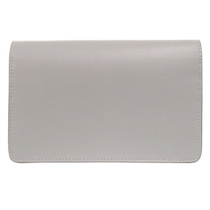 美品 フェンディ スタッズ チェーンウォレット 8M0346 レザー グレー ショルダーバッグ 0347【中古】FENDI