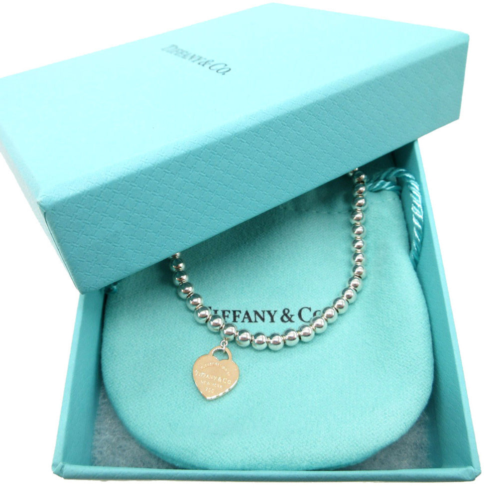 新品同様 ティファニー ハート タグ ビーズ リターン トゥ ティファニー ブレスレット シルバー925/K18ピンクゴールド シルバー 0354【中古】TIFFANY&Co.