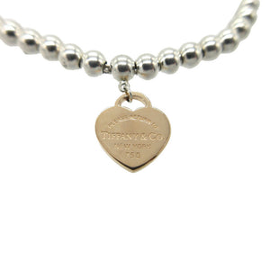 新品同様 ティファニー ハート タグ ビーズ リターン トゥ ティファニー ブレスレット シルバー925/K18ピンクゴールド シルバー 0354【中古】TIFFANY&Co.