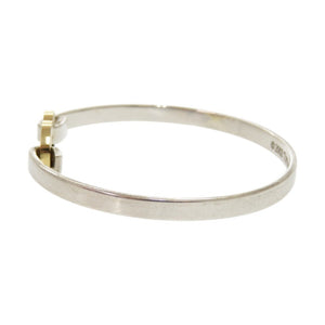 ティファニー ハート シルバー925 イエローゴールド750 シルバー バングル 0355【中古】TIFFANY&Co.