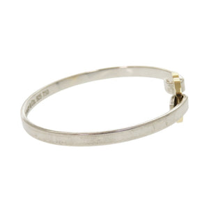 ティファニー ハート シルバー925 イエローゴールド750 シルバー バングル 0355【中古】TIFFANY&Co.