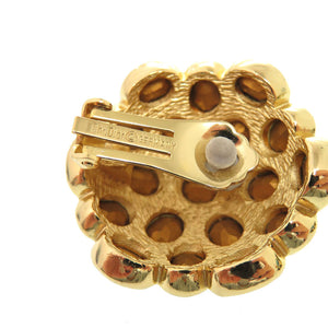 美品 クリスチャン ディオール ヴィンテージ ストーン ブルー ゴールド イヤリング アクセサリー 0359 【中古】 Christian Dior