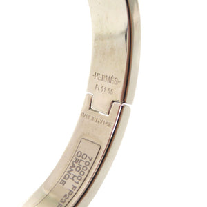 美品 エルメス クリッククラックPM オレンジ シルバー金具 バングル アクセサリー 0366 【中古】 HERMES
