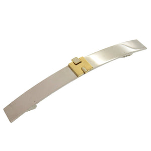 美品 エルメス アイリーン Hロゴ ゴールド シルバー バレッタ アクセサリー 0369 【中古】 HERMES