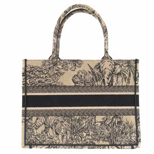 美品 クリスチャンディオール ブックトート ミディアム キャンバス ベージュ トートバッグ 0380【中古】Christian Dior