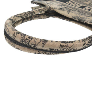 美品 クリスチャンディオール ブックトート ミディアム キャンバス ベージュ トートバッグ 0380【中古】Christian Dior