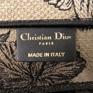 美品 クリスチャンディオール ブックトート ミディアム キャンバス ベージュ トートバッグ 0380【中古】Christian Dior
