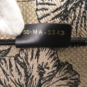 美品 クリスチャンディオール ブックトート ミディアム キャンバス ベージュ トートバッグ 0380【中古】Christian Dior