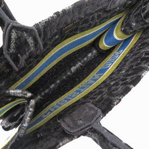 新品同様 クリスチャンディオール ブックトート ミディアム ベロア ブラック トートバッグ 黒 0381【中古】Christian Dior