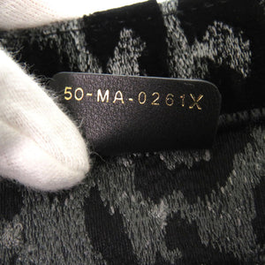 新品同様 クリスチャンディオール ブックトート ミディアム ベロア ブラック トートバッグ 黒 0381【中古】Christian Dior