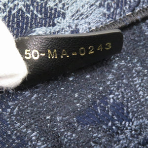 美品 クリスチャンディオール ブックトート ミディアム キャンバス ブルー レディディオール トートバッグ  青 0382【中古】Christian Dior