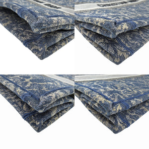 新品同様 クリスチャンディオール ブックトート ラージ キャンバス ブルー トートバッグ 青 0384【中古】Christian Dior