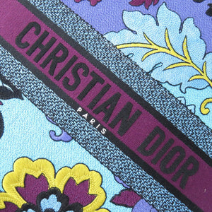 新品同様 クリスチャン ディオール ブックトート ラージ トートバッグ キャンバス ブルー 0385【中古】Christian Dior