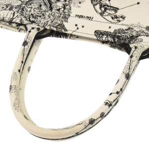 美品 クリスチャンディオール ブックトート ミディアム キャンバス M1296ZRHZ-M06E トートバッグ ホワイト 0386【中古】Christian Dior