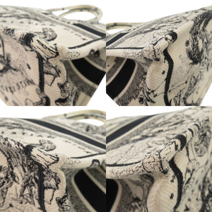 美品 クリスチャンディオール ブックトート ミディアム キャンバス M1296ZRHZ-M06E トートバッグ ホワイト 0386【中古】Christian Dior