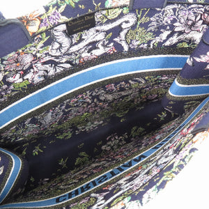 新品同様 クリスチャン ディオール ブックトート ラージ ネイビー 0389【中古】Christian Dior