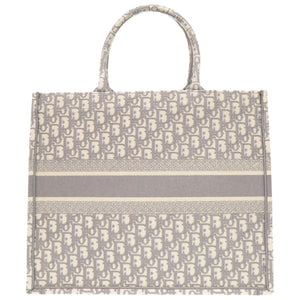 新品同様 クリスチャンディオール ブックトート オブリーク エンブロイダリー ラージ キャンバス グレー M1286ZRIW-M932 トートバッグ  0393【中古】Christian Dior