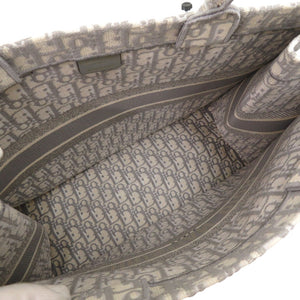 新品同様 クリスチャンディオール ブックトート オブリーク エンブロイダリー ラージ キャンバス グレー M1286ZRIW-M932 トートバッグ  0393【中古】Christian Dior