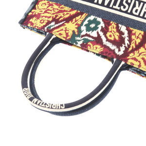 美品 クリスチャンディオール ブックトート ミディアム レディーディオール キャンバス マルチカラー トートバッグ 0394【中古】Christian Dior