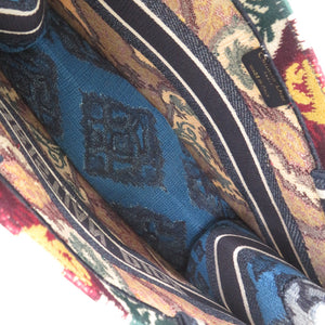 美品 クリスチャンディオール ブックトート ミディアム レディーディオール キャンバス マルチカラー トートバッグ 0394【中古】Christian Dior