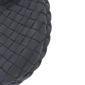 美品 ボッテガヴェネタ イントレチャート ホーボー レザー ネイビー 189227 ハンドバッグ 紺 0446【中古】BOTTEGAVENETA