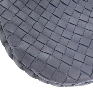 美品 ボッテガヴェネタ イントレチャート ホーボー レザー ネイビー 189227 ハンドバッグ 紺 0446【中古】BOTTEGAVENETA