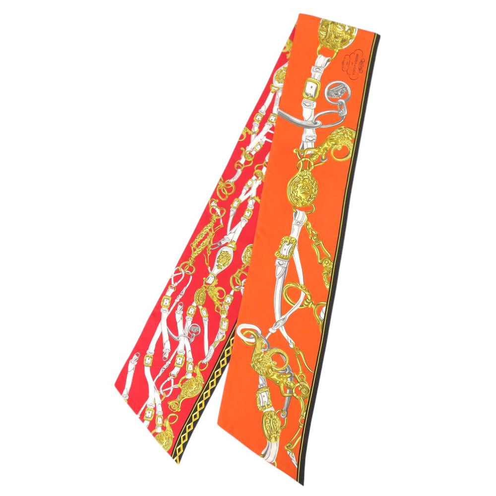 美品 エルメス ブリッド ドゥ ガラ Brides de Gala マキシ ツイリー Maxi Twilly スカーフ シルク  マルチカラー 0469【中古】HERMES
