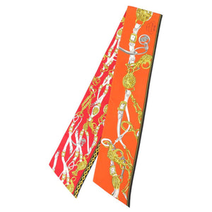 美品 エルメス ブリッド ドゥ ガラ Brides de Gala マキシ ツイリー Maxi Twilly スカーフ シルク マルチカラー 0469【中古】HERMES