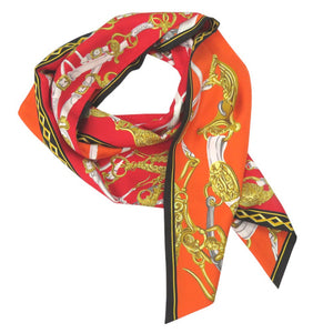 美品 エルメス ブリッド ドゥ ガラ Brides de Gala マキシ ツイリー Maxi Twilly スカーフ シルク マルチカラー 0469【中古】HERMES