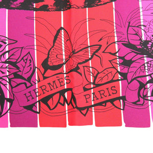 新品同様 エルメス カレ90 JUNGLE LOVE RAINBOW スカーフ レオパード 動物 アニマル ストール ショール シルク 【中古】HERMES