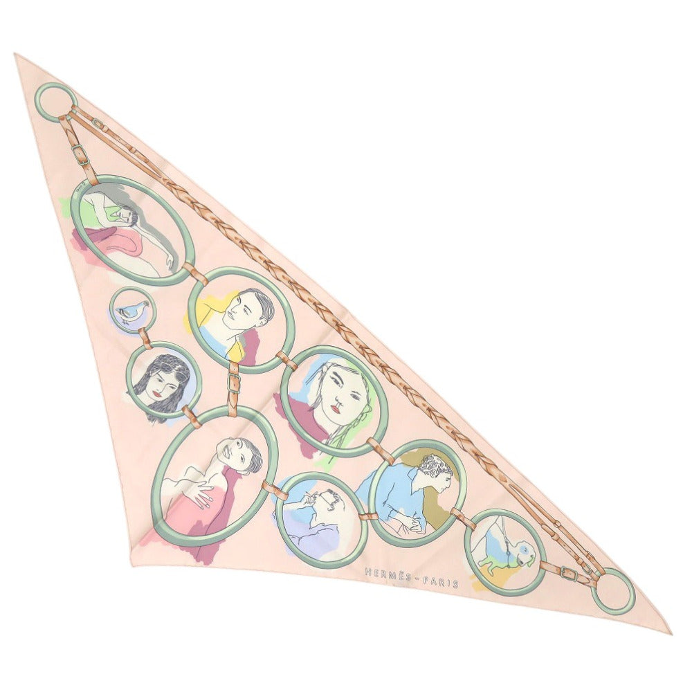 新品同様 エルメス パリジャン スカーフ PARISIENS 三角 トライアングル シルク マルチカラー 0481【中古】HERMES