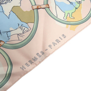 新品同様 エルメス パリジャン スカーフ PARISIENS 三角 トライアングル シルク マルチカラー 0481【中古】HERMES