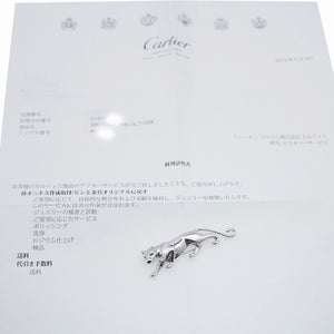新品同様 カルティエ パンサー K18WG/エメラルド/オニキス ブローチ 750 ホワイトゴールド ジュエリー 0542【中古】CARTIER