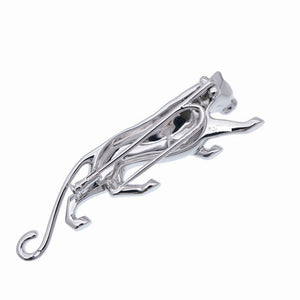 新品同様 カルティエ パンサー K18WG/エメラルド/オニキス ブローチ 750 ホワイトゴールド ジュエリー 0542【中古】CARTIER