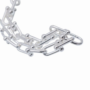 新品同様 ティファニー ハードウェア グラジュエイテッド リンク ネックレス 106.8g シルバー925 アクセサリー 0547【中古】TIFFANY&Co. メンズ レディース ユニセックス 男女兼用