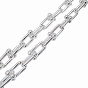 新品同様 ティファニー ハードウェア グラジュエイテッド リンク ネックレス 106.6g シルバー925 アクセサリー 0548【中古】TIFFANY&Co. メンズ レディース ユニセックス 男女兼用