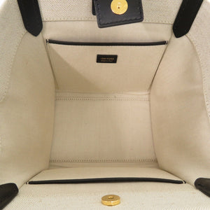 新品同様 トムフォード 2way L1775024AAX キャンバス/レザー ホワイト トートバッグ 白 0568【中古】TOM FORD