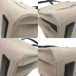 新品同様 トムフォード 2way L1775024AAX キャンバス/レザー ホワイト トートバッグ 白 0568【中古】TOM FORD